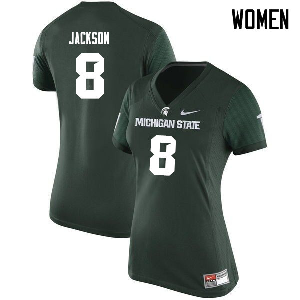 Women #8 Chris Jackson Michigan State Spartans College Football Jerseys Sale-Green